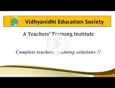 Vidhyanidhi Education Society - Teacher Training Institute | Diploma Teacher Training Courses