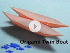 How to make an Origami Twin Boat