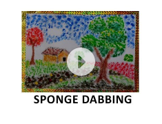 Fun for Preschoolers -  Sponge Dabbing (DIY)